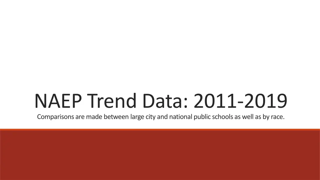 naep trend data 2011 2019 comparisons are made