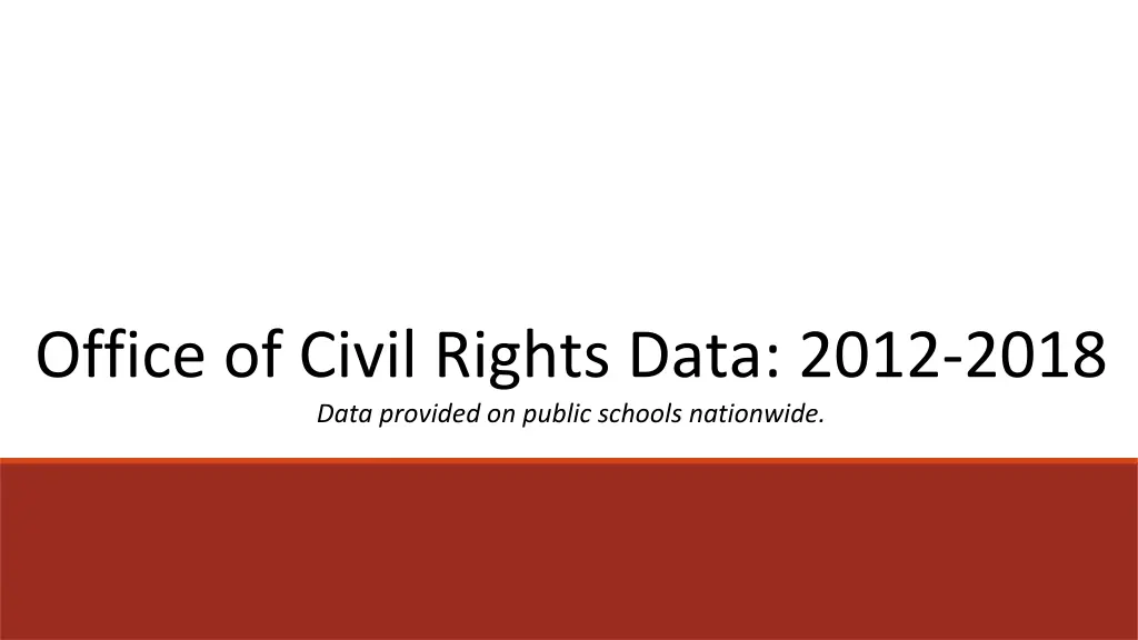 office of civil rights data 2012 2018 data