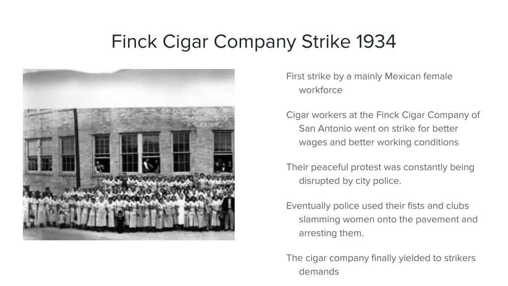 finck cigar company strike 1934