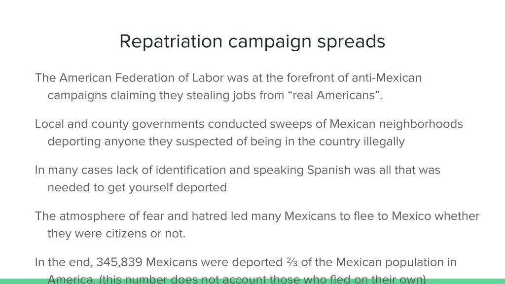 repatriation campaign spreads