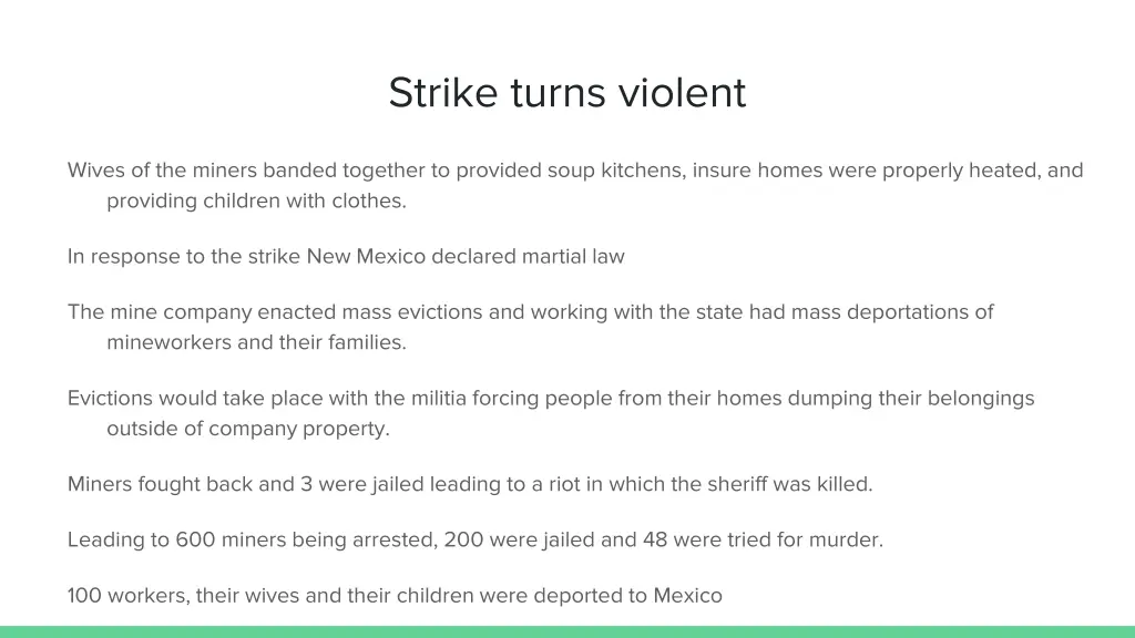 strike turns violent