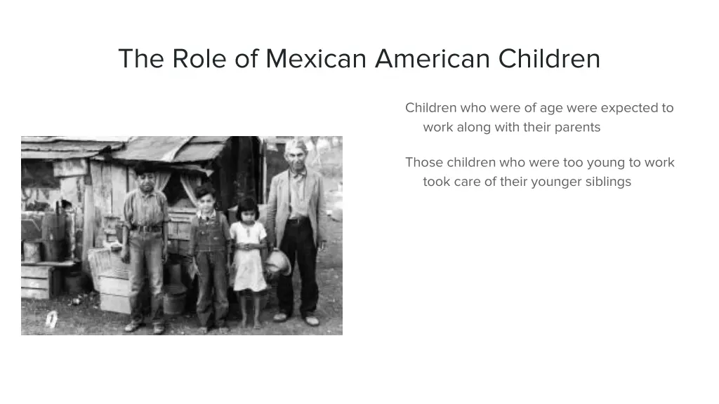 the role of mexican american children