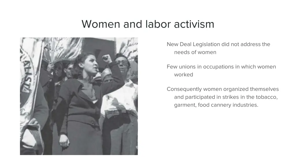 women and labor activism