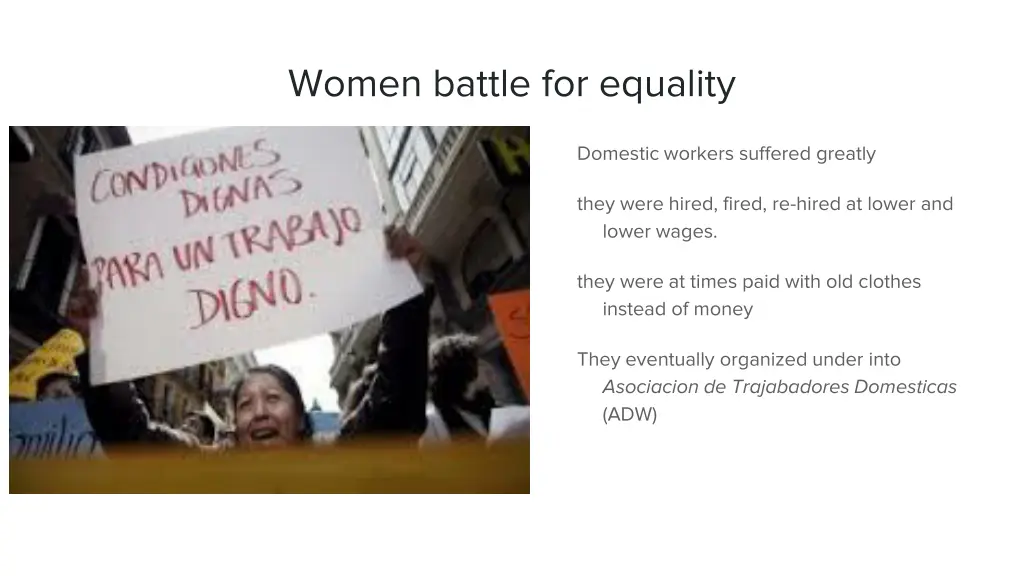 women battle for equality