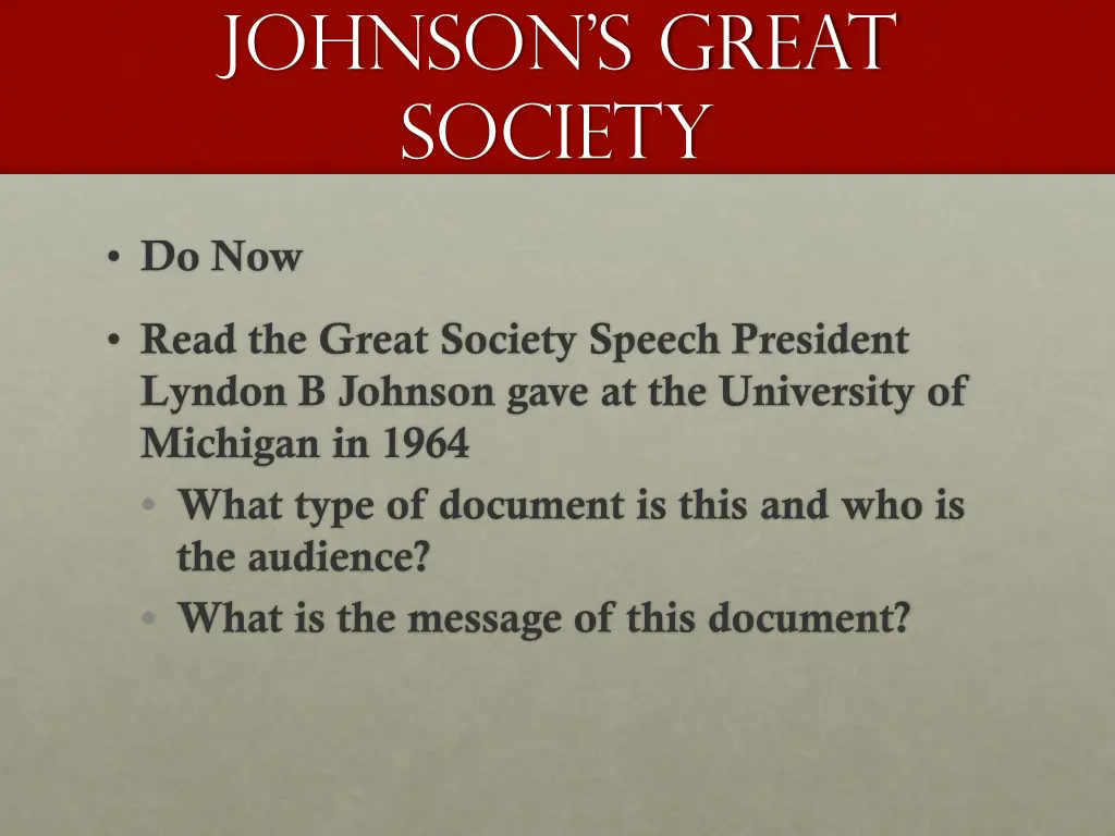 johnson s great society 1