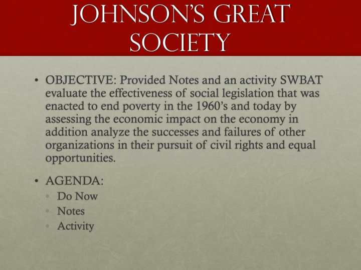 johnson s great society