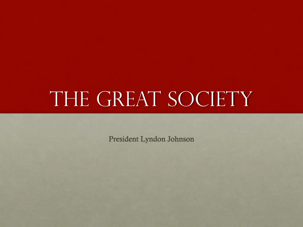 the great society