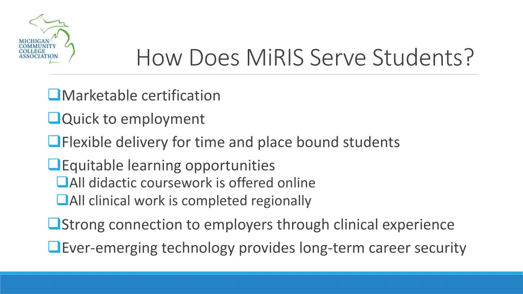 how does miris serve students