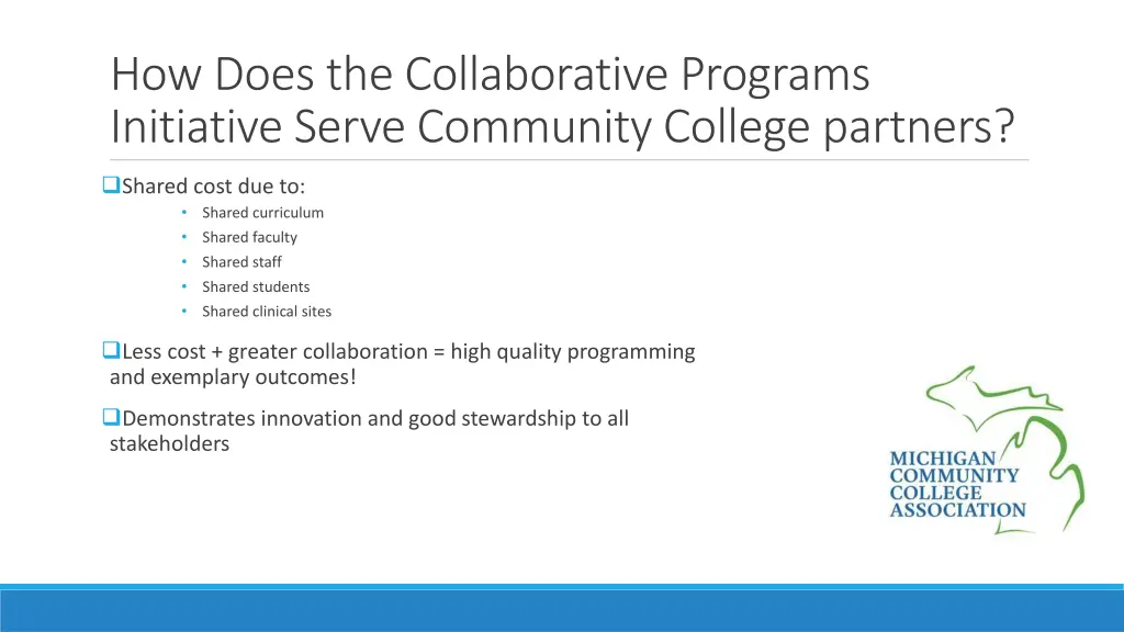 how does the collaborative programs initiative