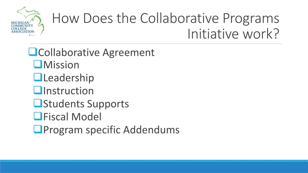 how does the collaborative programs