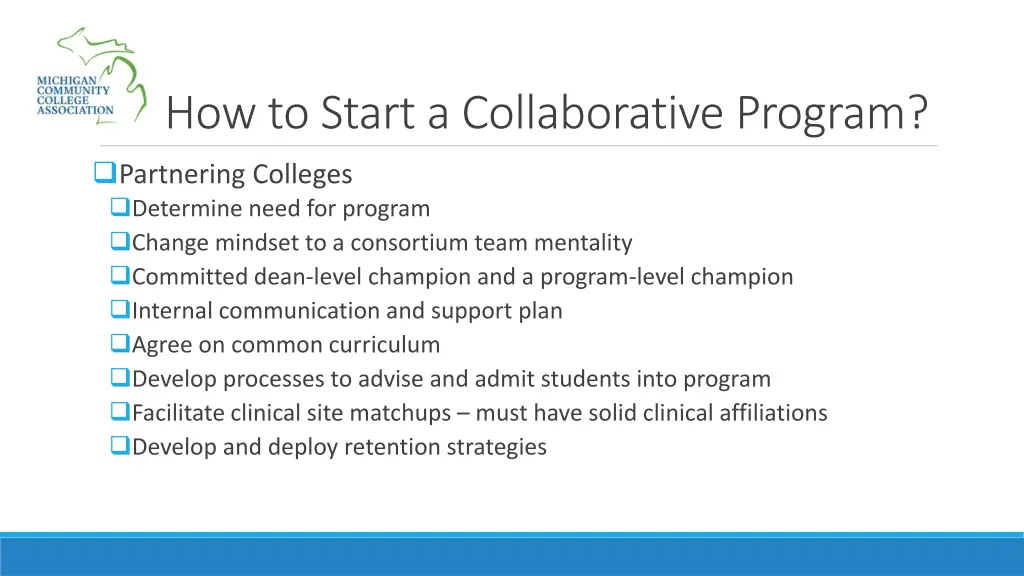 how to start a collaborative program