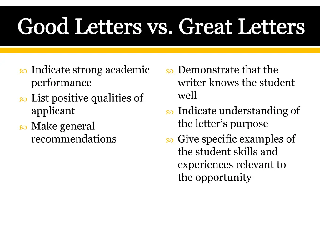 good letters vs great letters