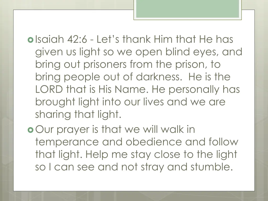 isaiah 42 6 let s thank him that he has given