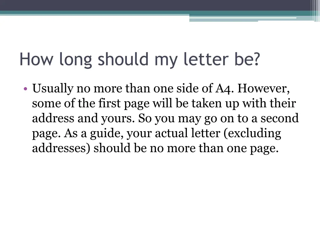 how long should my letter be