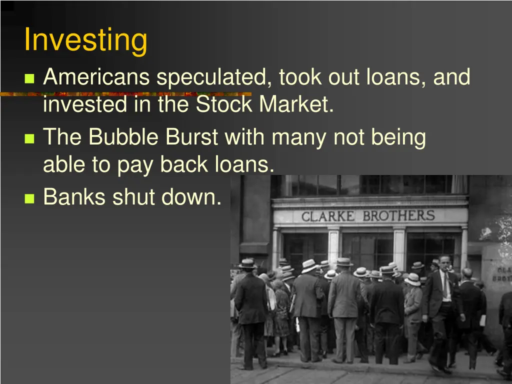 investing americans speculated took out loans