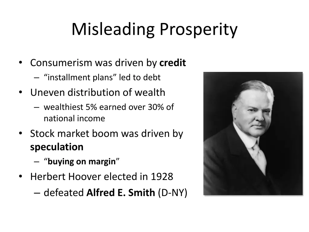 misleading prosperity