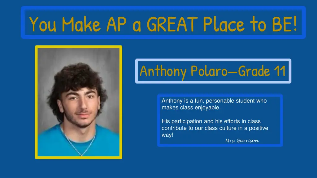 you make ap a great place to be 5