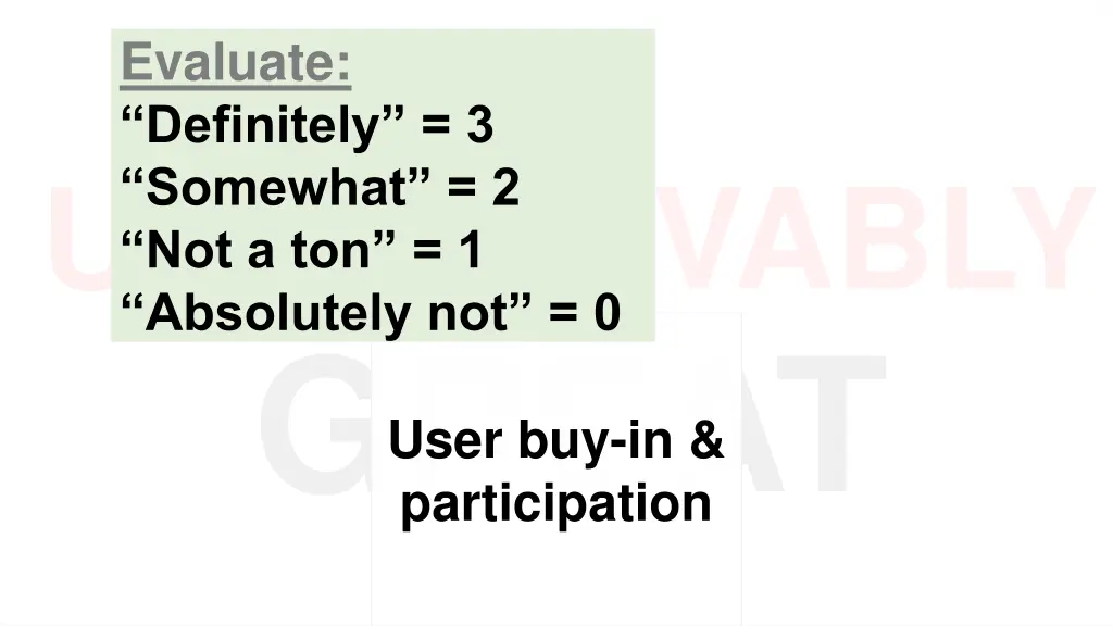 evaluate definitely 3 somewhat