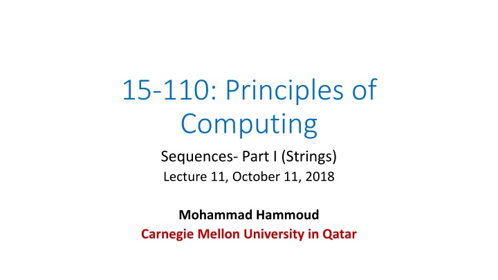 15 110 principles of computing sequences part