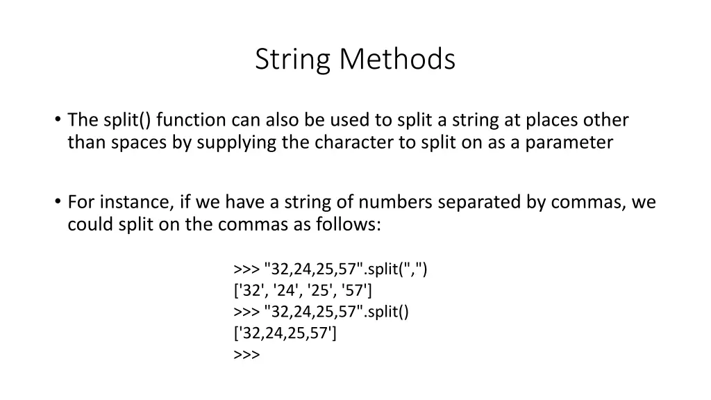 string methods 1