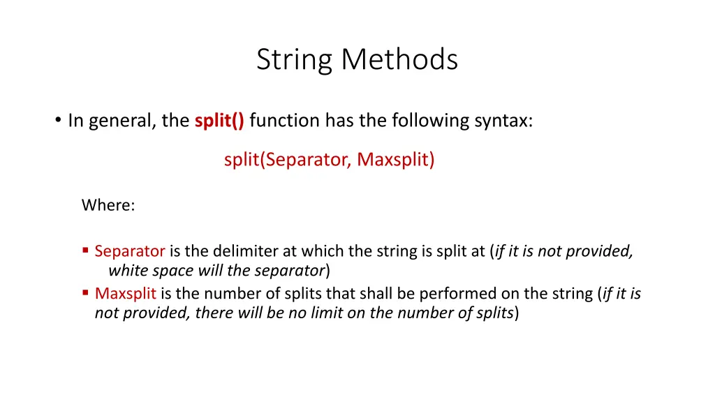 string methods 2