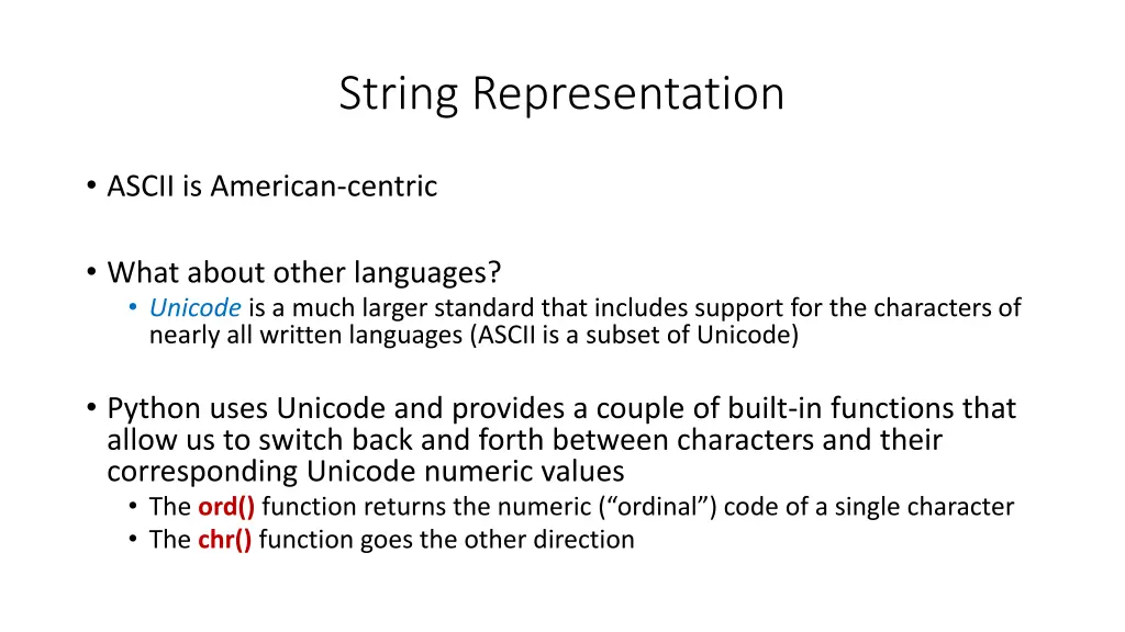 string representation 3