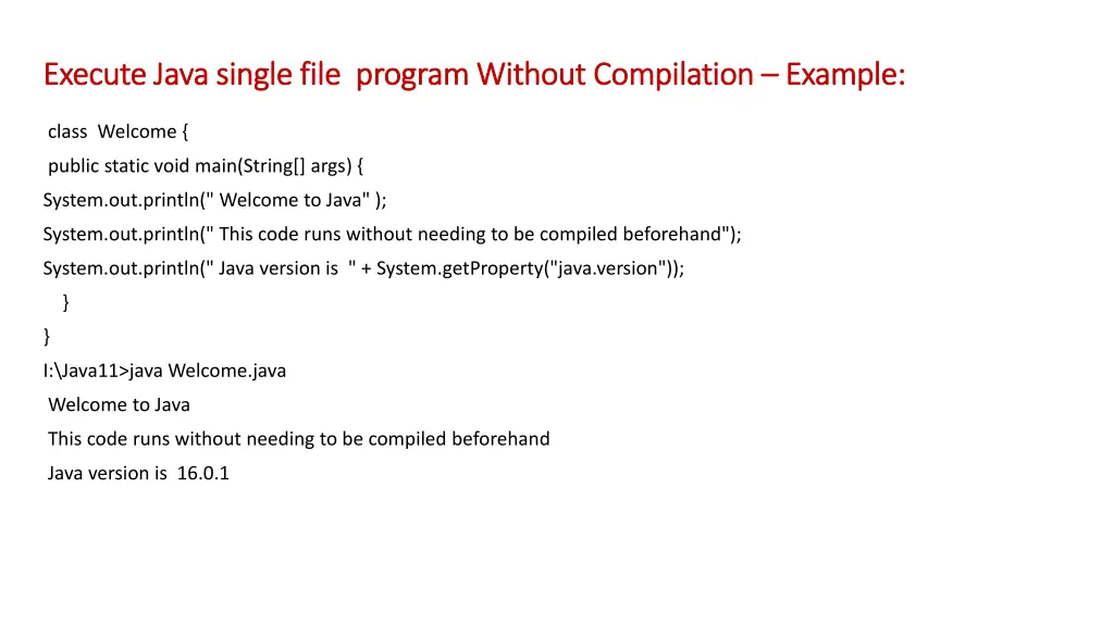 execute java single file program without