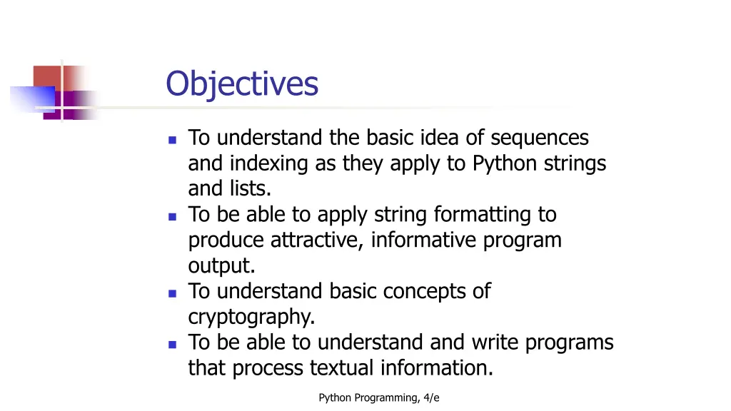 objectives 1