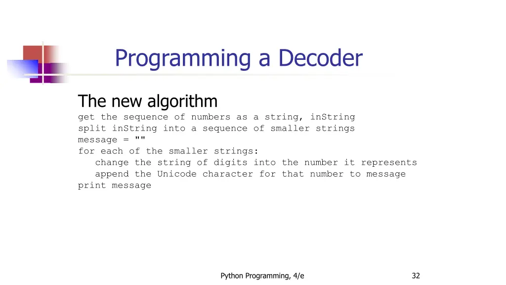 programming a decoder 3