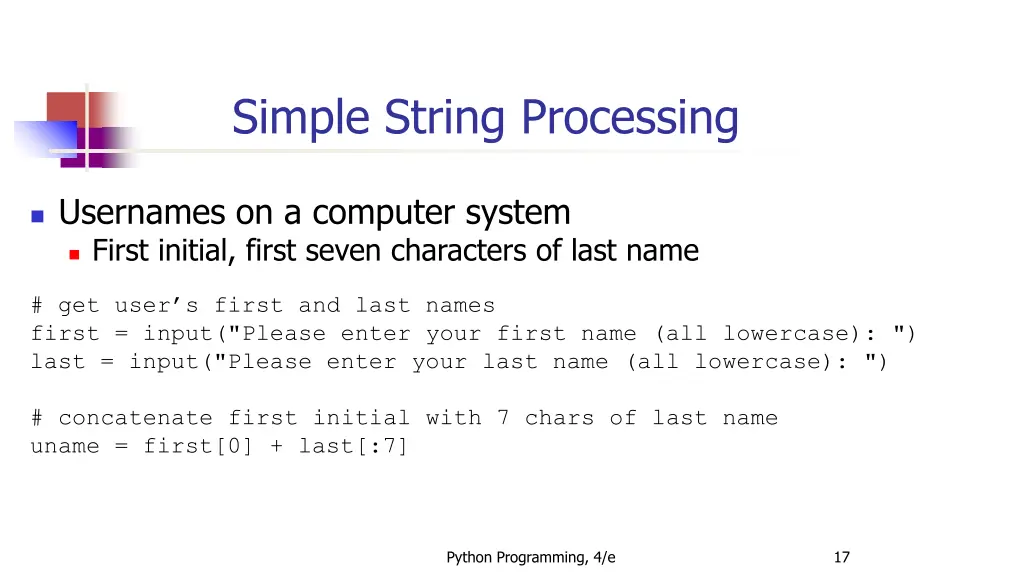 simple string processing