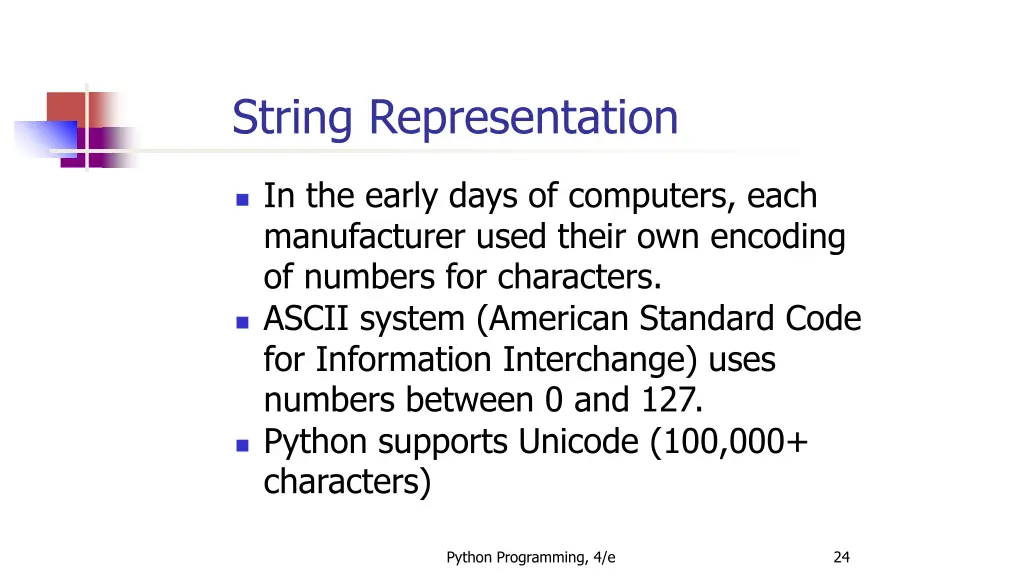 string representation 1