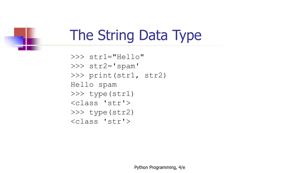 the string data type 1