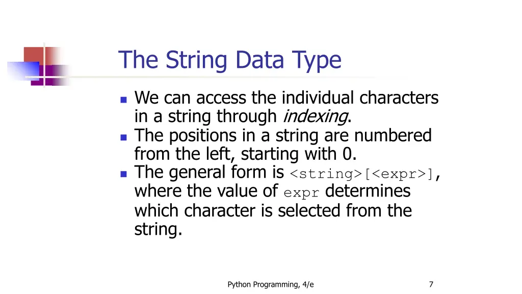 the string data type 3