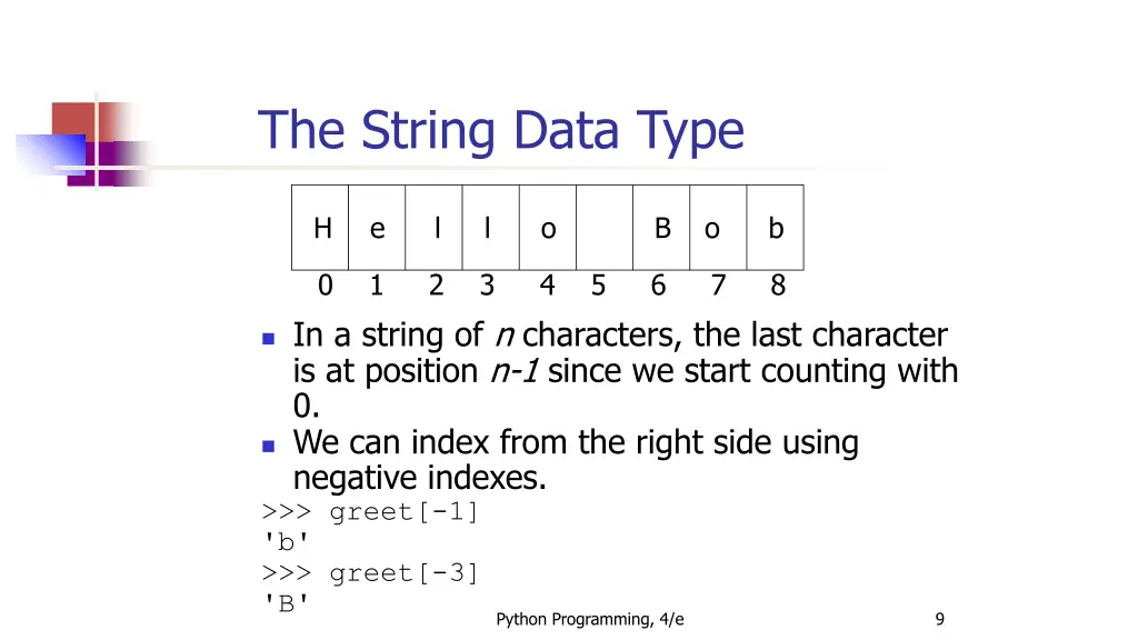 the string data type 5