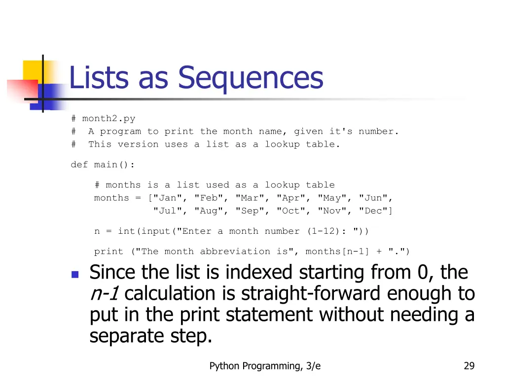 lists as sequences 5