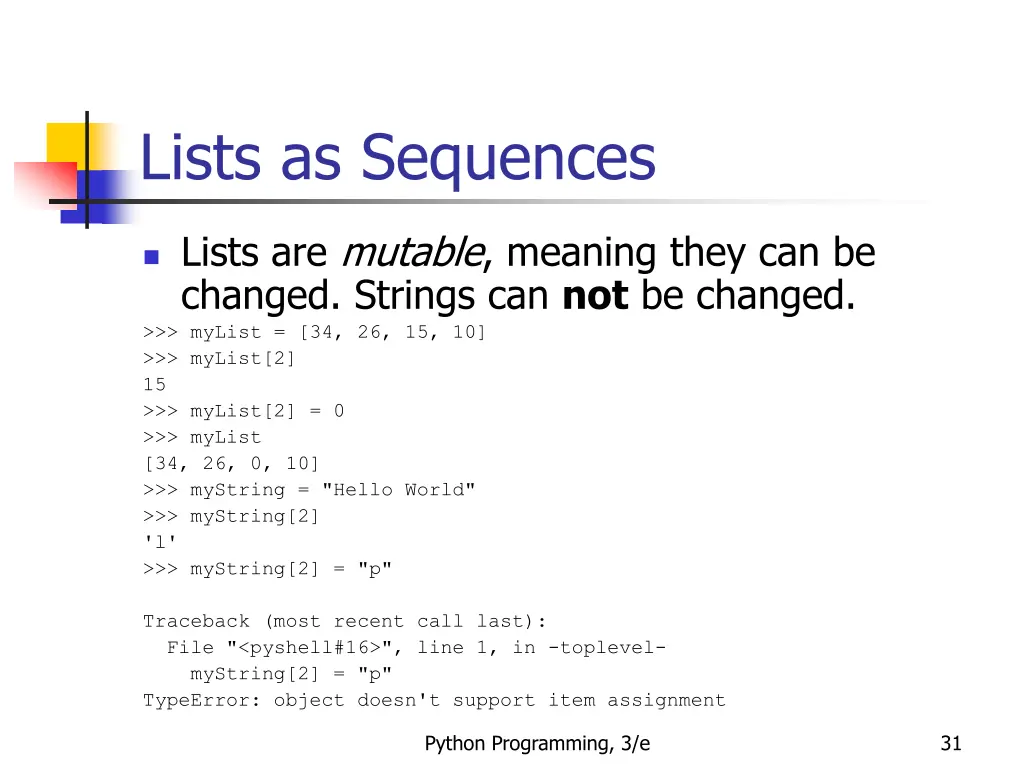 lists as sequences 7