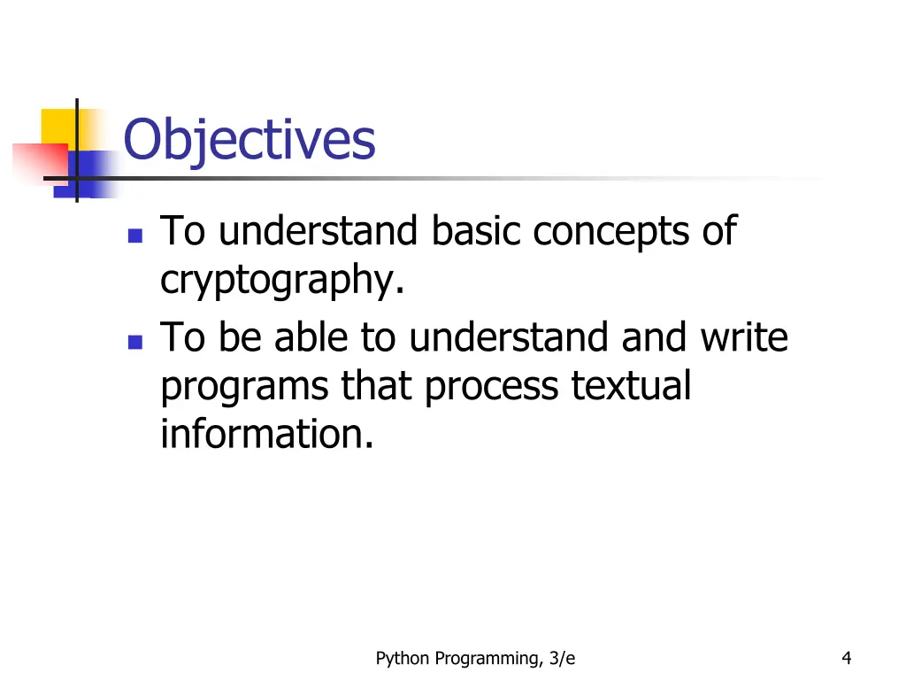 objectives 2