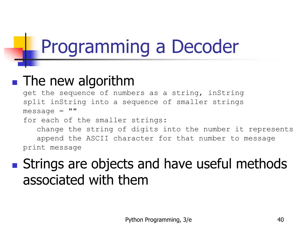 programming a decoder 3