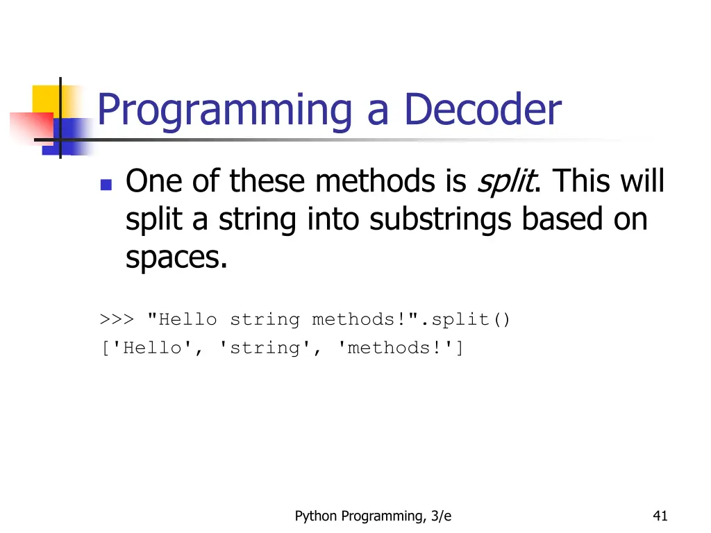 programming a decoder 4