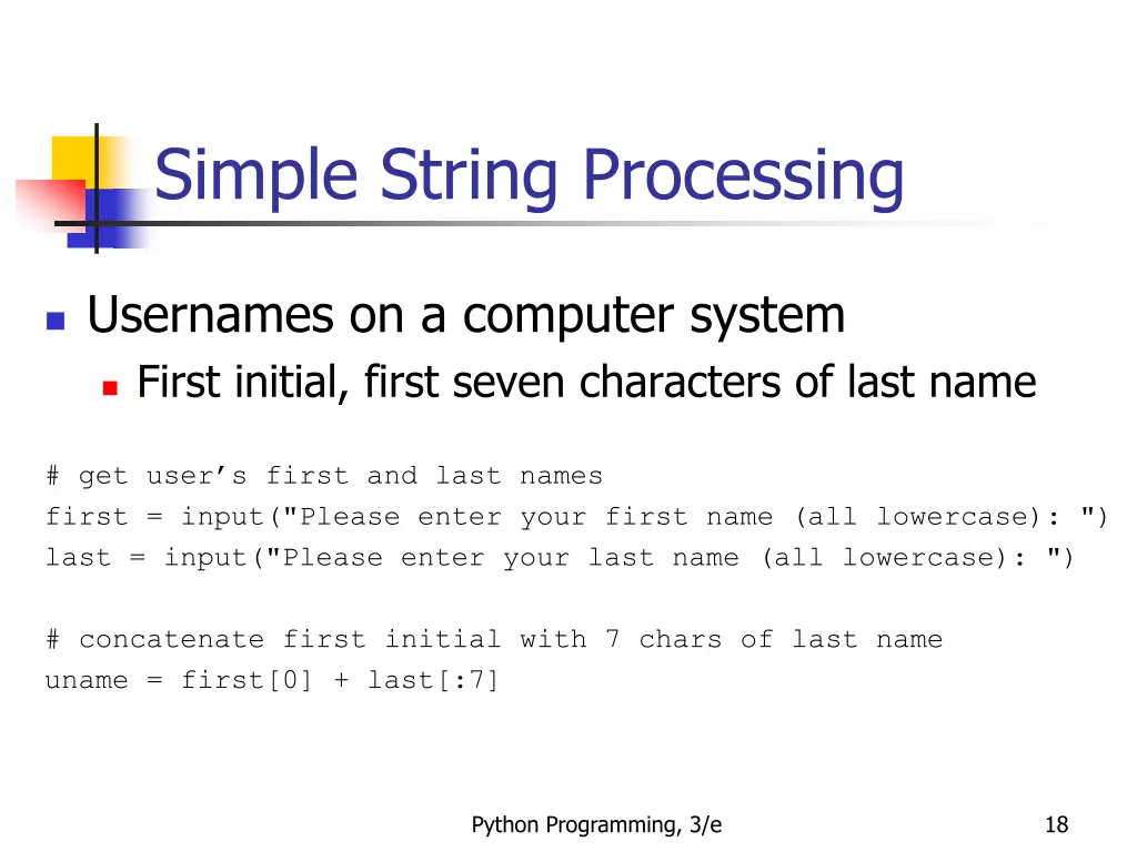 simple string processing