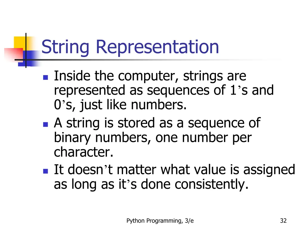 string representation