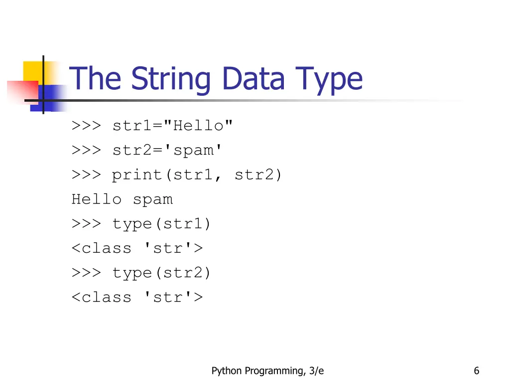 the string data type 1