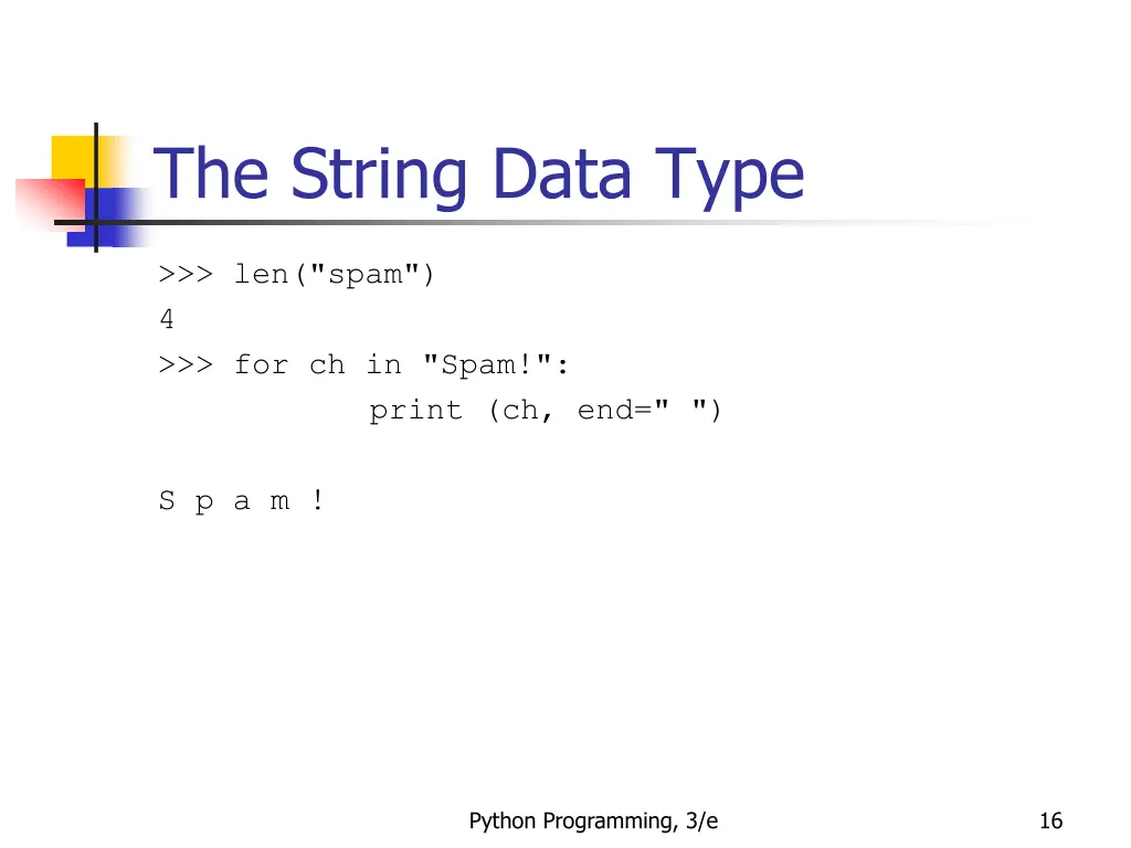 the string data type 11