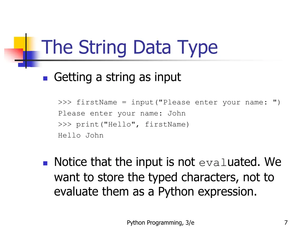 the string data type 2