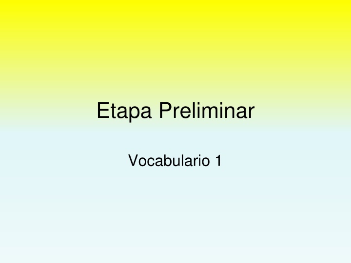 etapa preliminar