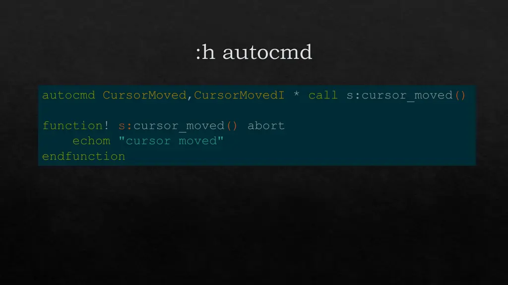 h autocmd