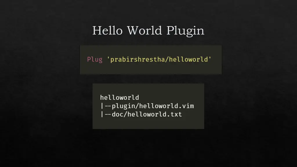 hello world plugin