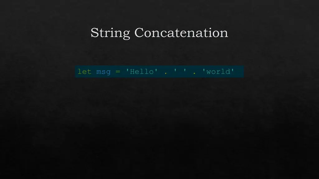 string concatenation