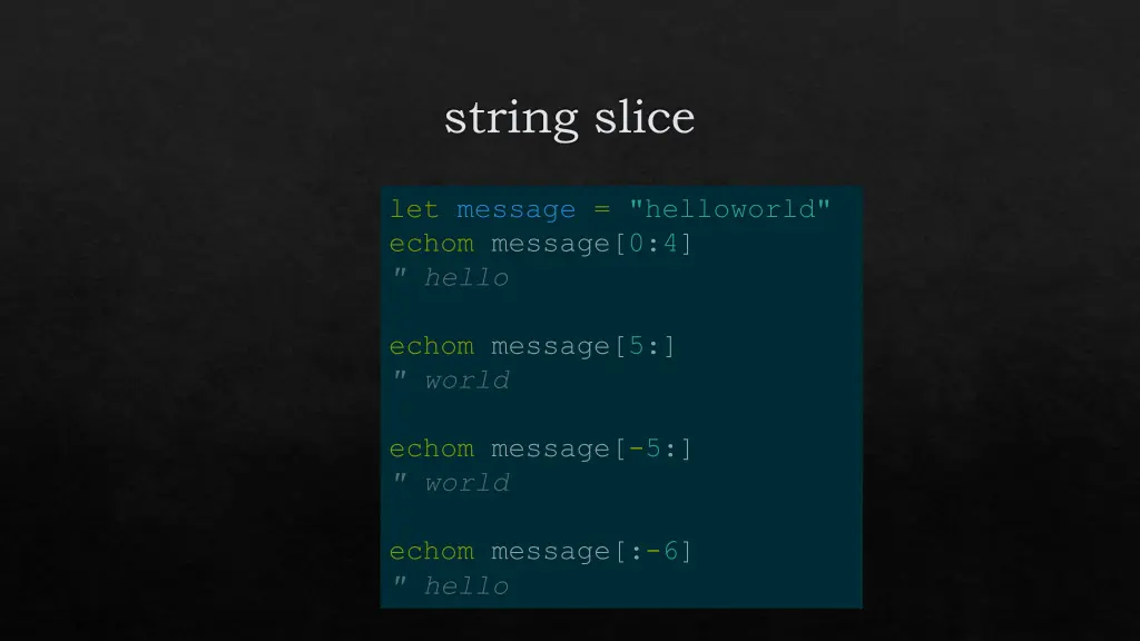 string slice