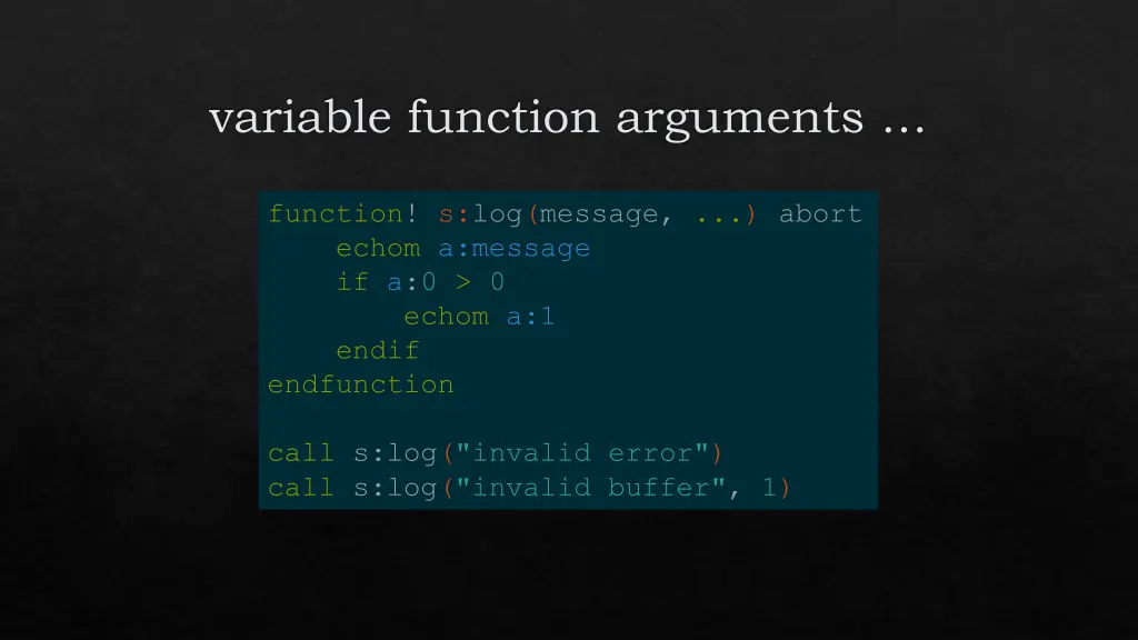 variable function arguments